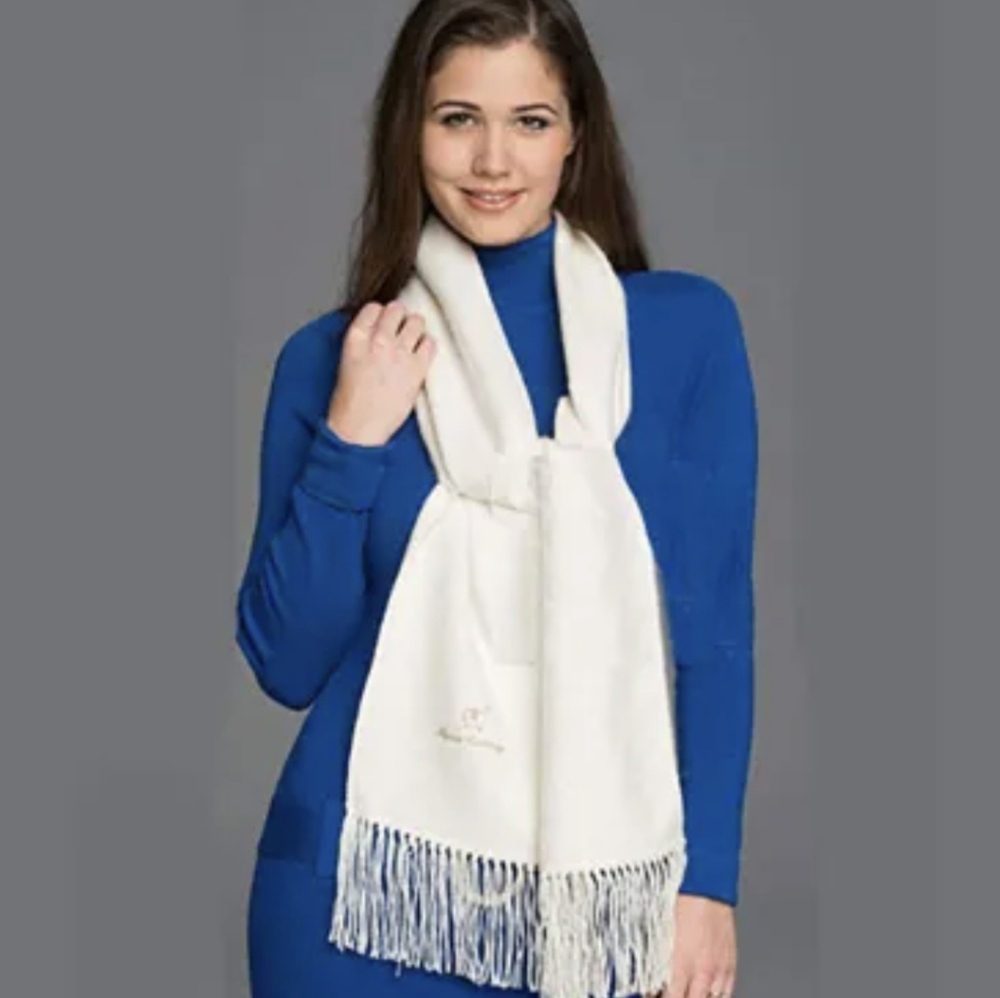 100% Alpaca scarf- Winter White Color